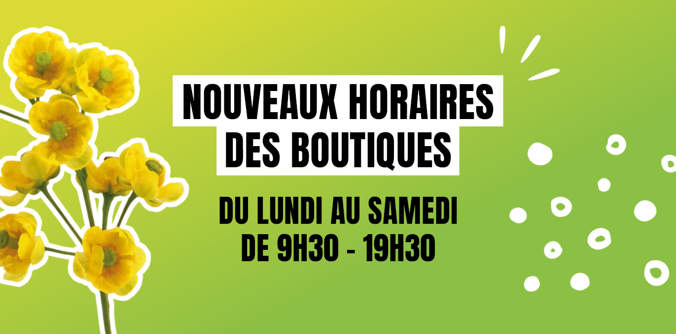 Logo de la boutique NOUVEAUX HORAIRES DES BOUTIQUES